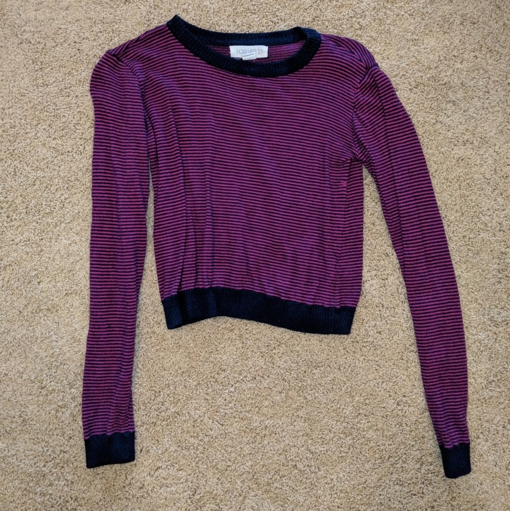 Stripped cropped sweater
